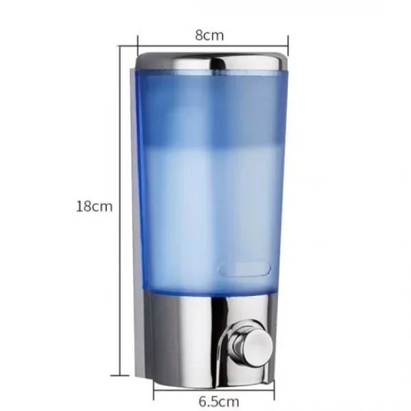 Дозатор жидкого мыла FRAP F406 400 мл пластик хромированный/синий