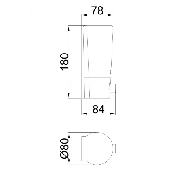 Дозатор жидкого мыла FRAP F406 400 мл пластик хромированный/синий