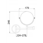 Зеркало косметическое Frap F6106 150x150 мм настенное с увеличением