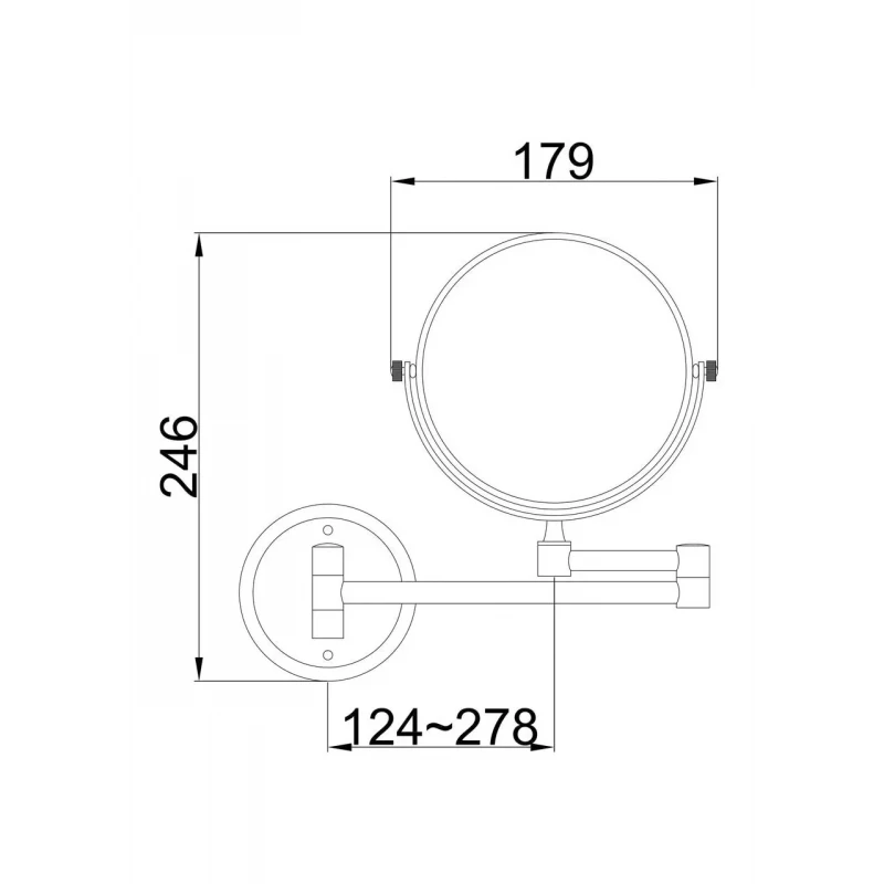 Зеркало косметическое Frap F6106 150x150 мм настенное с увеличением