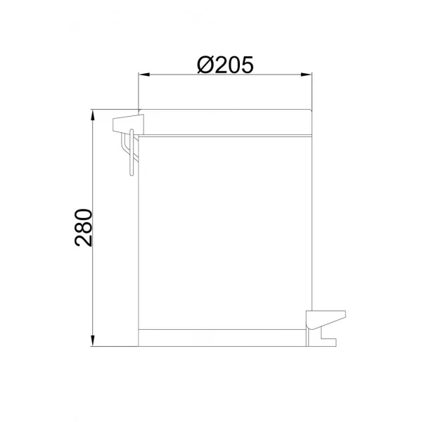 Мусорное ведро FRAP F702 хром 5 литров