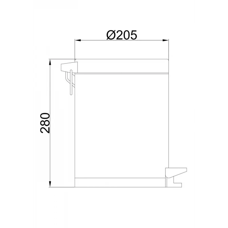 Мусорное ведро FRAP F702 хром 5 литров