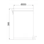Мусорное ведро FRAP F703 12 литров хромированное с педалью