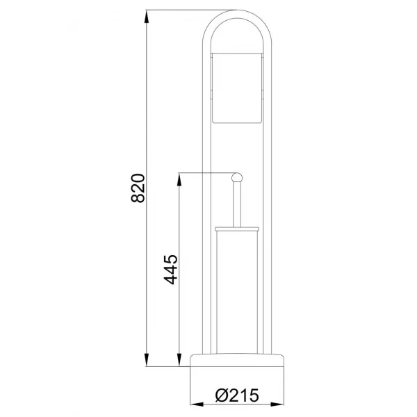 Йорж підлоговий з папероутримувачем Frap F903, хром