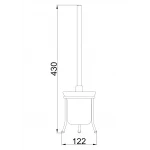 Ерж напольный FRAP F905 хромированный стеклянный