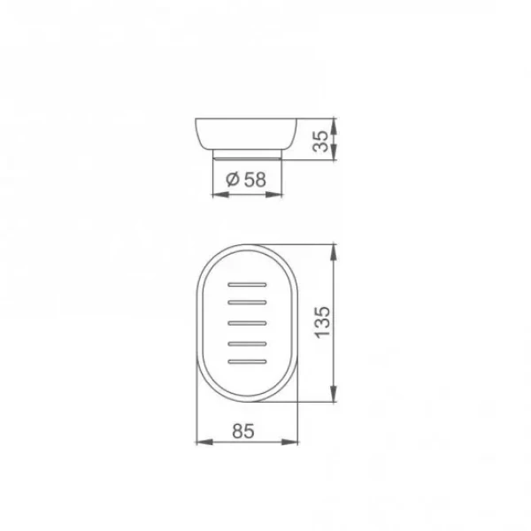 Мыльница Frap F751 мотовое стекло