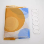 Шторка для ванной FRAP F8804 180x180 см полиэтилен желтая