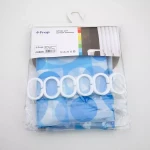 Шторка для ванной Frap F8806 180x180 см полиэтилен голубая