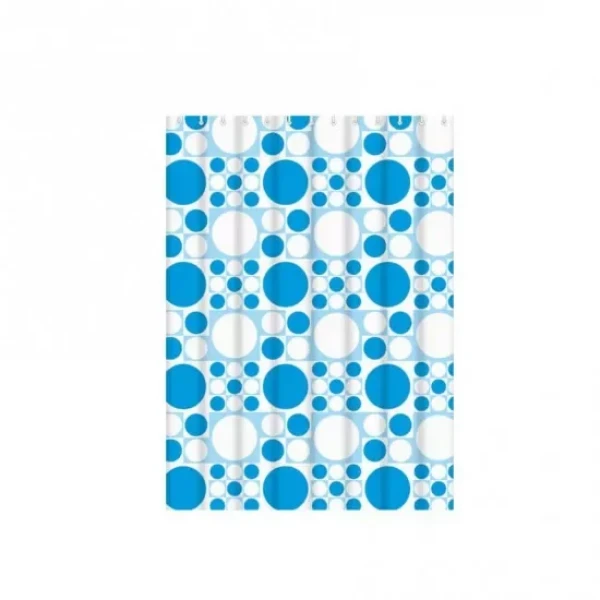 Шторка для ванной Frap F8806 180x180 см полиэтилен голубая
