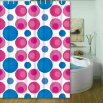 Шторка для ванної та душу Frap F8852, поліетилен, 180х200 см, рожевий