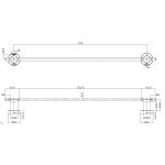 Полотенцедержатель GAPPO G1801 600 мм хромированный