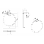 Кольцо для полотенца GAPPO G1804 хромированное
