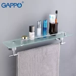 Полка с держателем для полотенец GAPPO G1807-4 580х120 мм хромированная