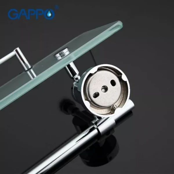 Полка с держателем для полотенец GAPPO G1807-4 580х120 мм хромированная