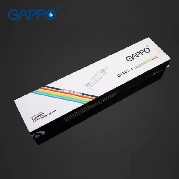 Полка с держателем для полотенец GAPPO G1807-4 580х120 мм хромированная
