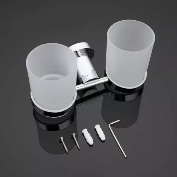 Двойной стакан для зубных щеток GAPPO G1808 латунный хромированный