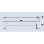 Полотенцедержатель GAPPO G1809 655 мм хромированный