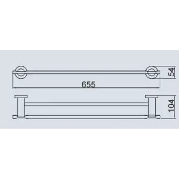 Полотенцедержатель GAPPO G1809 655 мм хромированный