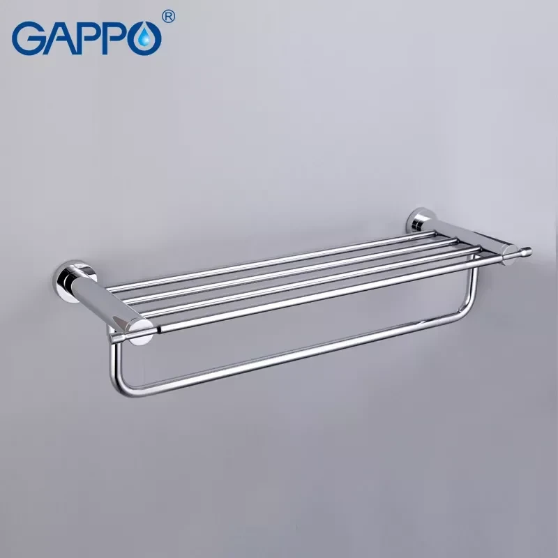 Полиця з тримачем для рушників GAPPO G1824, хром, 580 мм
