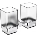 Двойной стакан для зубных щеток GAPPO G1908 матовый латунный хром