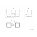 Двойной стакан для зубных щеток GAPPO G1908 матовый латунный хром