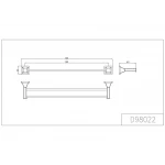 Полотенцедержатель GAPPO G1909 660 мм хромированный