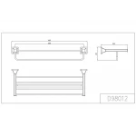 Полка с полотенцемодержателем GAPPO G1924 хромированная