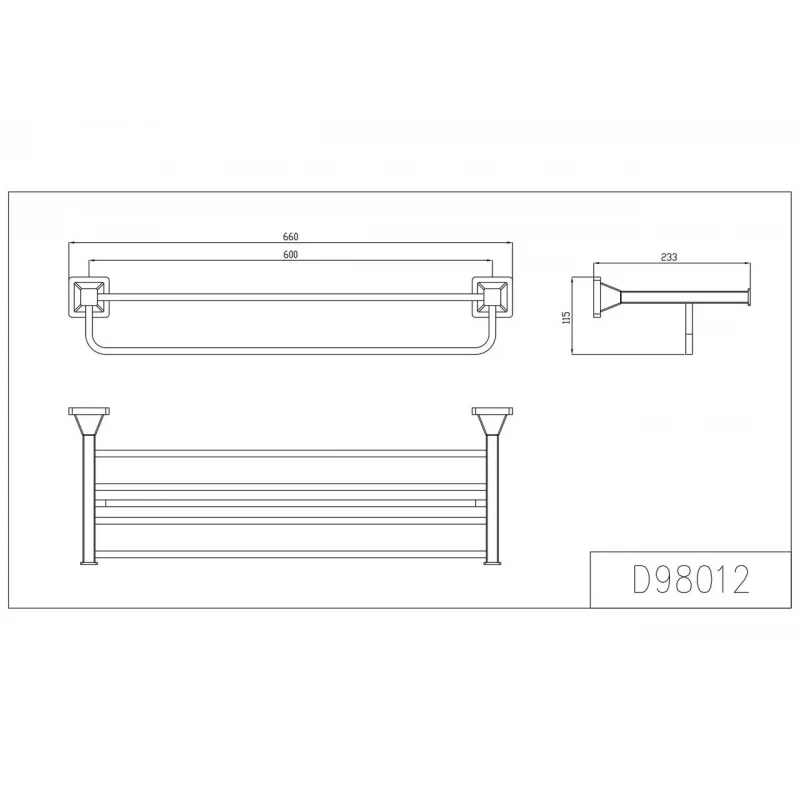 Полиця з рушникотримачем GAPPO G1924, хром