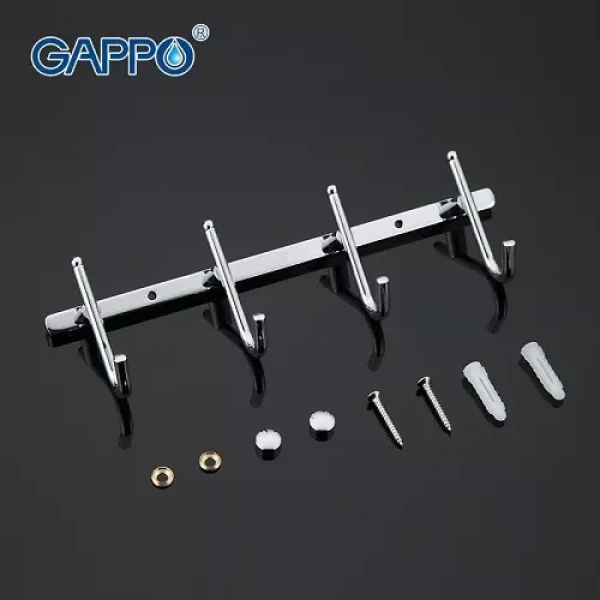 Вішалка GAPPO G201-4 на 4 гачки 235 мм, хром