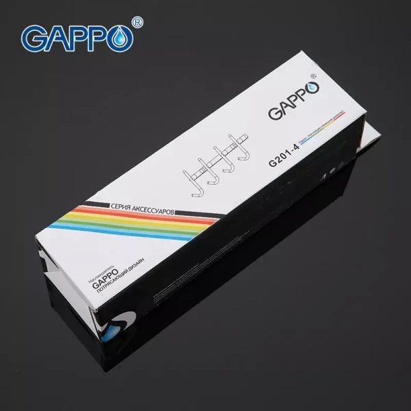 Вішалка GAPPO G201-4 на 4 гачки 235 мм, хром