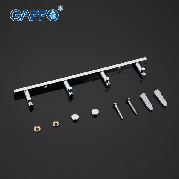 Вешалка GAPPO G202-4 на 4 крючка хромированная 235 мм