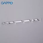 Вішалка GAPPO G202-5 на 5 гачків 300 мм, хром