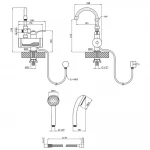 Проточный водонагреватель WEZER SDR-B15ST с датчиком температуры для ванной комнаты