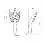 Ручной душ WEZER WKY-02 хромированный однорежимный