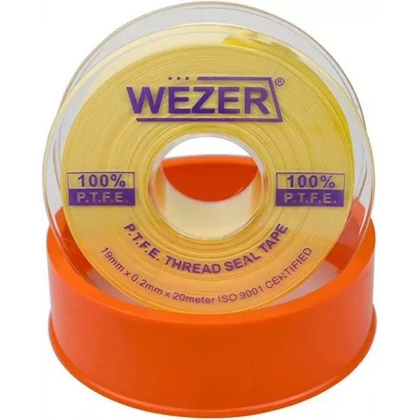 Фум стрічка WEZER PTFE 19x0,2 мм 20 м, жовтий