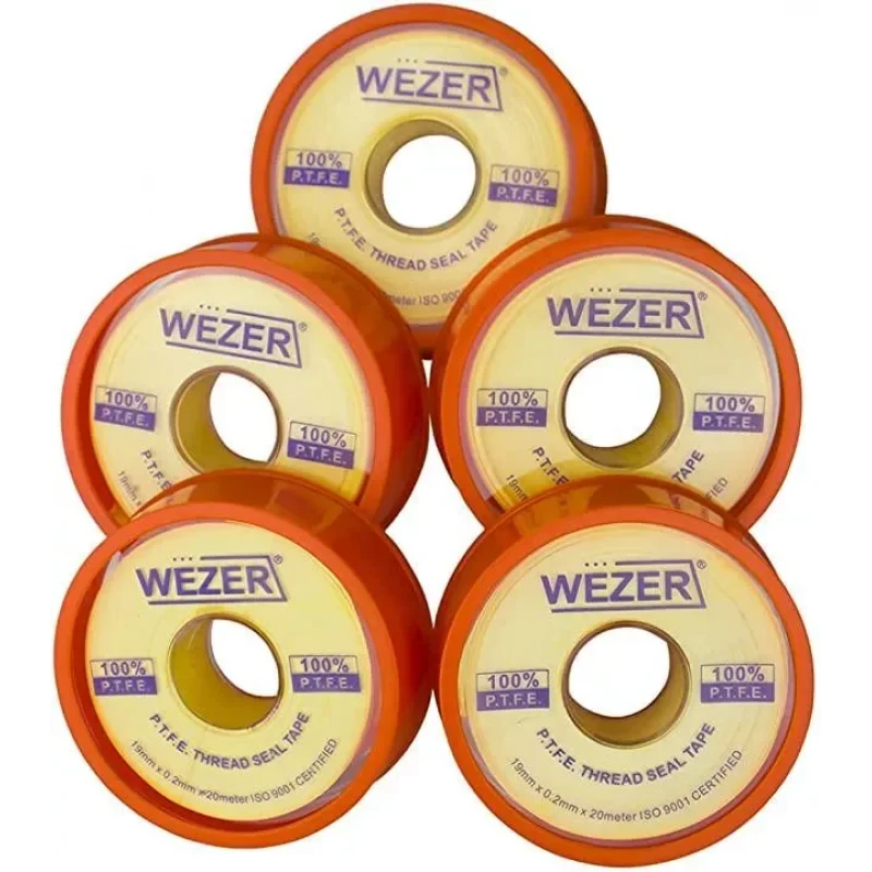 Фум лента WEZER PTFE 19x0.2 мм 20 м желтая