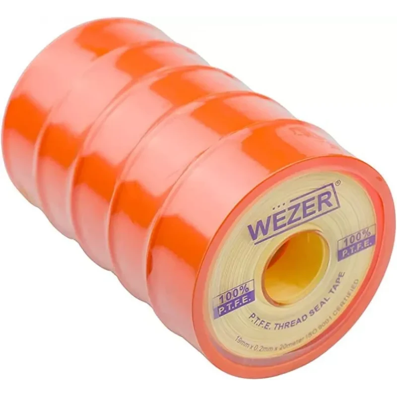 Фум лента WEZER PTFE 19x0.2 мм 20 м желтая
