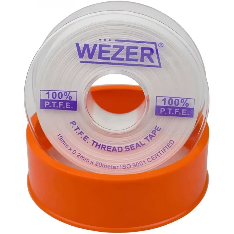 Фум лента WEZER PTFE 19x0.2 мм 20 м белая
