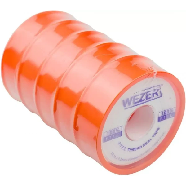 Фум стрічка WEZER PTFE 19x0, 2 мм 20 м, білий