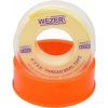 Фум лента WEZER PTFE 12 мм x 0.1 мм 12 м желтая