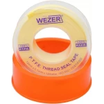 Фум стрічка WEZER PTFE 12x0,1 мм 12 м, жовтий
