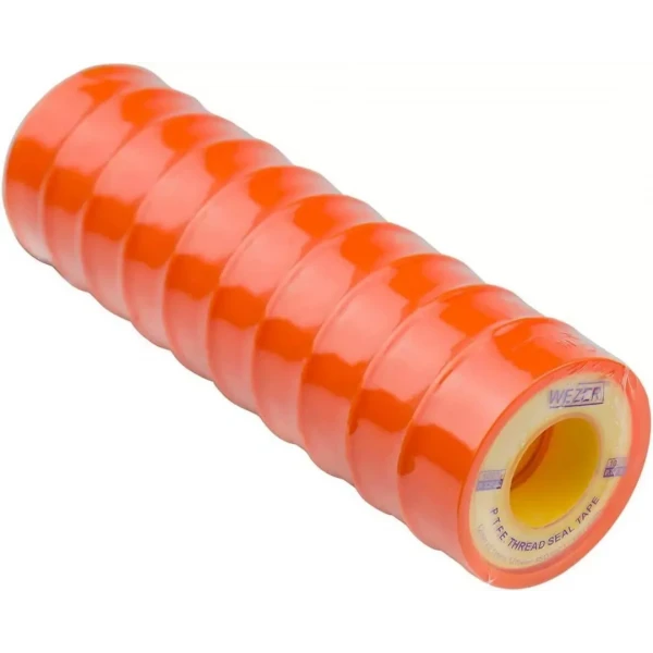 Фум стрічка WEZER PTFE 12x0,1 мм 12 м, жовтий
