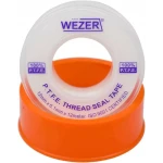 Фум стрічка WEZER PTFE 12x0, 1 мм 12 м, білий