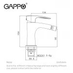 Смеситель для биде GAPPO G5007 хромированный