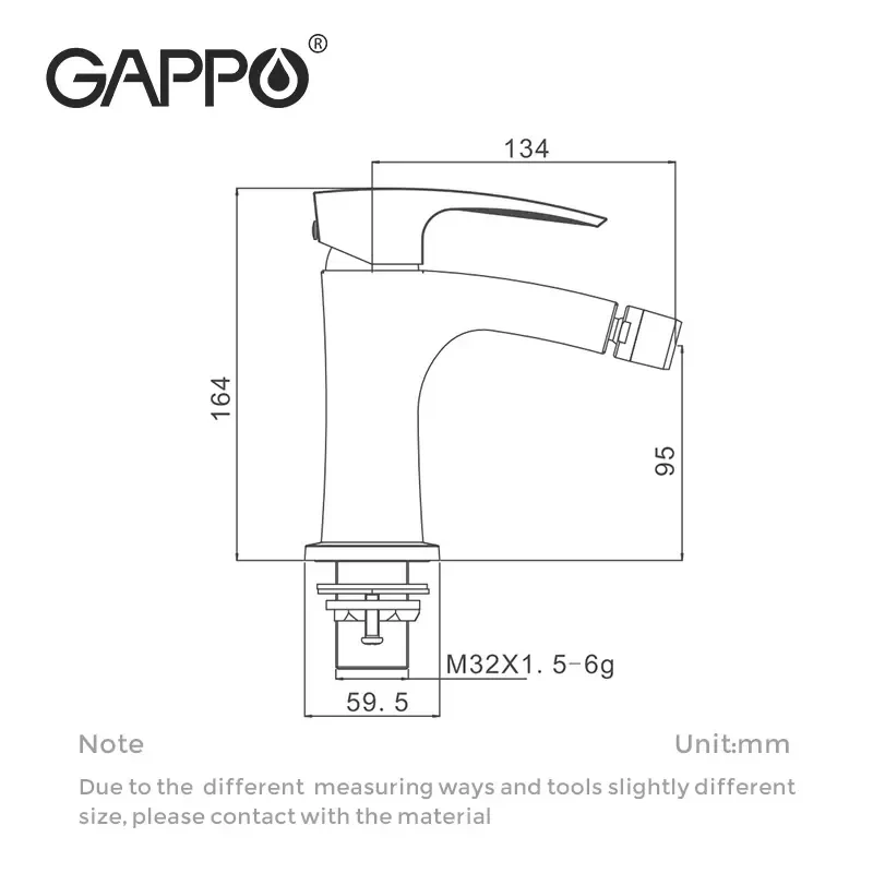 Смеситель для биде GAPPO G5007 хромированный