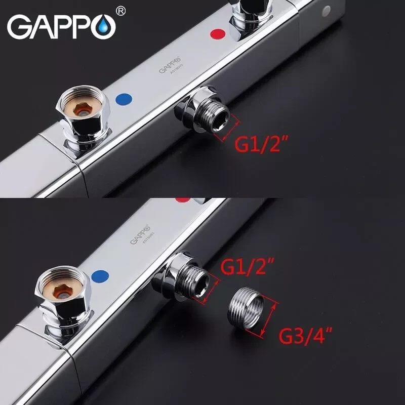 Смеситель для душа GAPPO G2091 термостатический хромированный