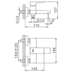 Смеситель для ванны FRAP F3260 хромированный