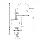 Корпус кухонного смесителя FRAP F4460 хром под гибкий излив.