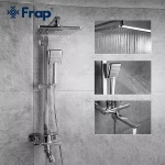 Душевая система FRAP F2460 с поворотным изливом, переключателем на лейку/душ, 1 режим, хром