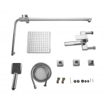 Душевая система FRAP F2460 с поворотным изливом, переключателем на лейку/душ, 1 режим, хром